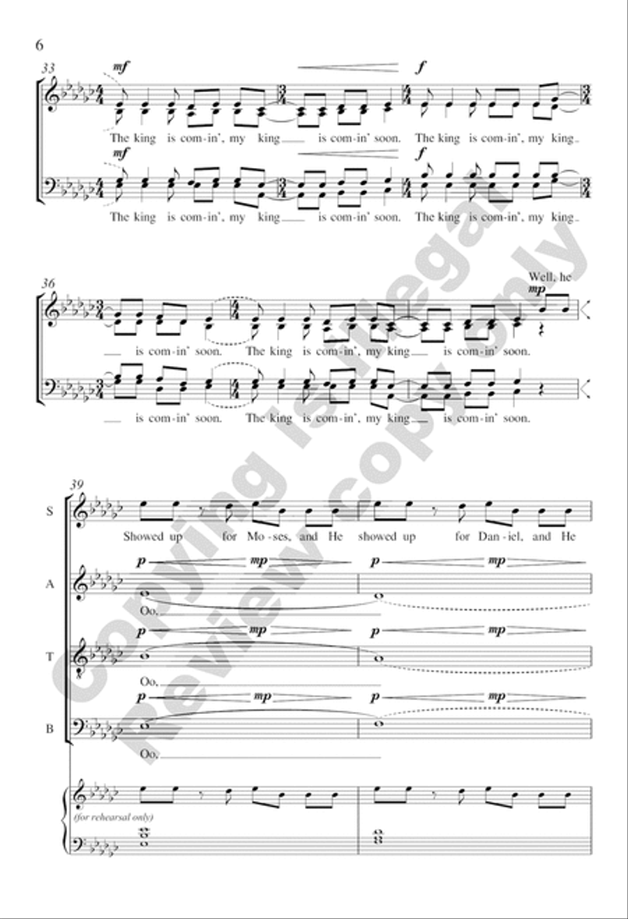 My King Is Comin' Soon 4-Part scores gallery preview page 5