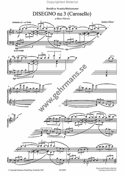 Disegno per pianoforte No. 3 (Carosello)