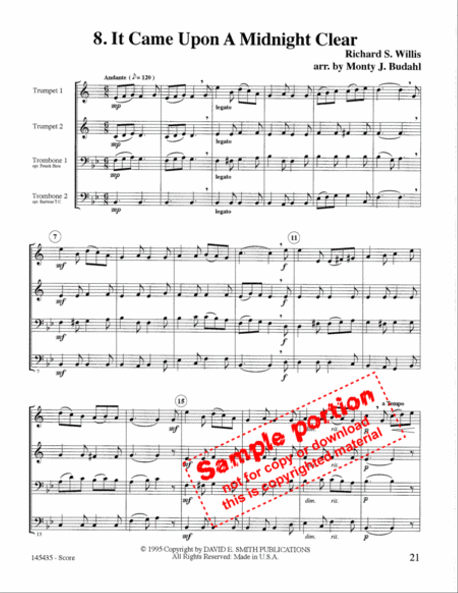 Sacred Brass Quartet Collection Vol #1 Brass Quartet scores gallery preview page 9