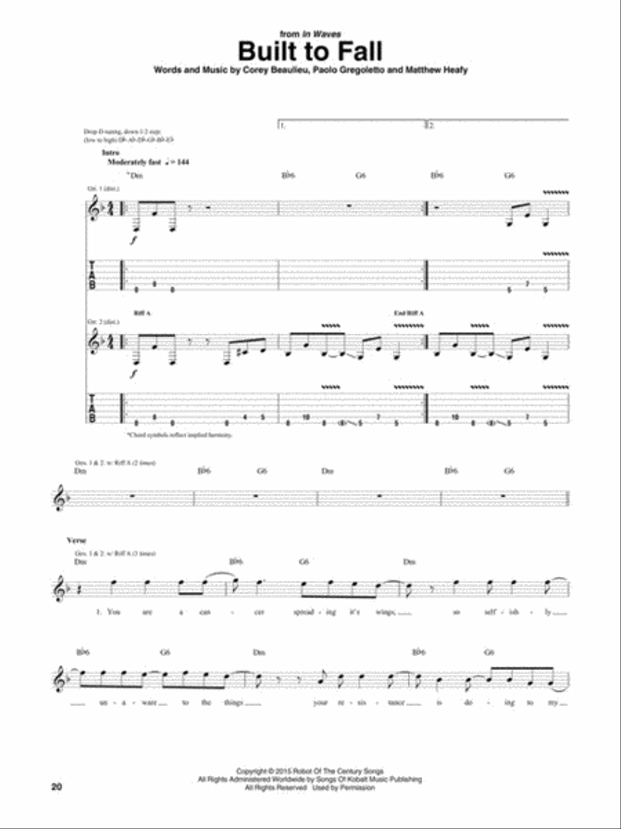Trivium - Guitar Tab Anthology Electric Guitar scores gallery preview page 4