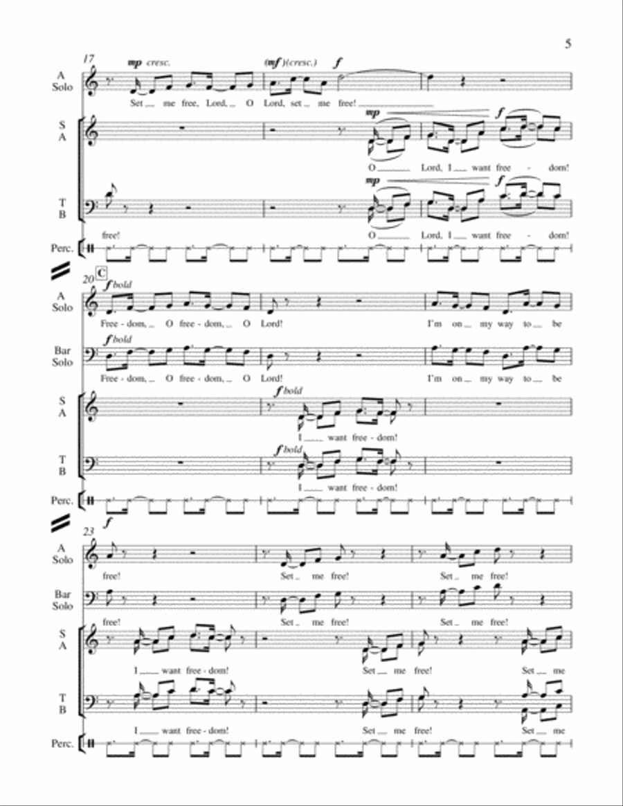 Freedom Song Freedom Song 4-Part scores gallery preview page 4