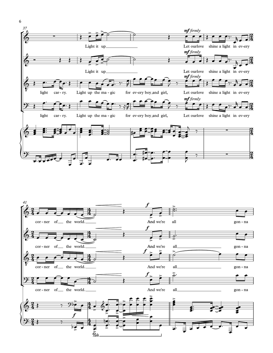 Love Shine A Light 4-Part scores gallery preview page 6