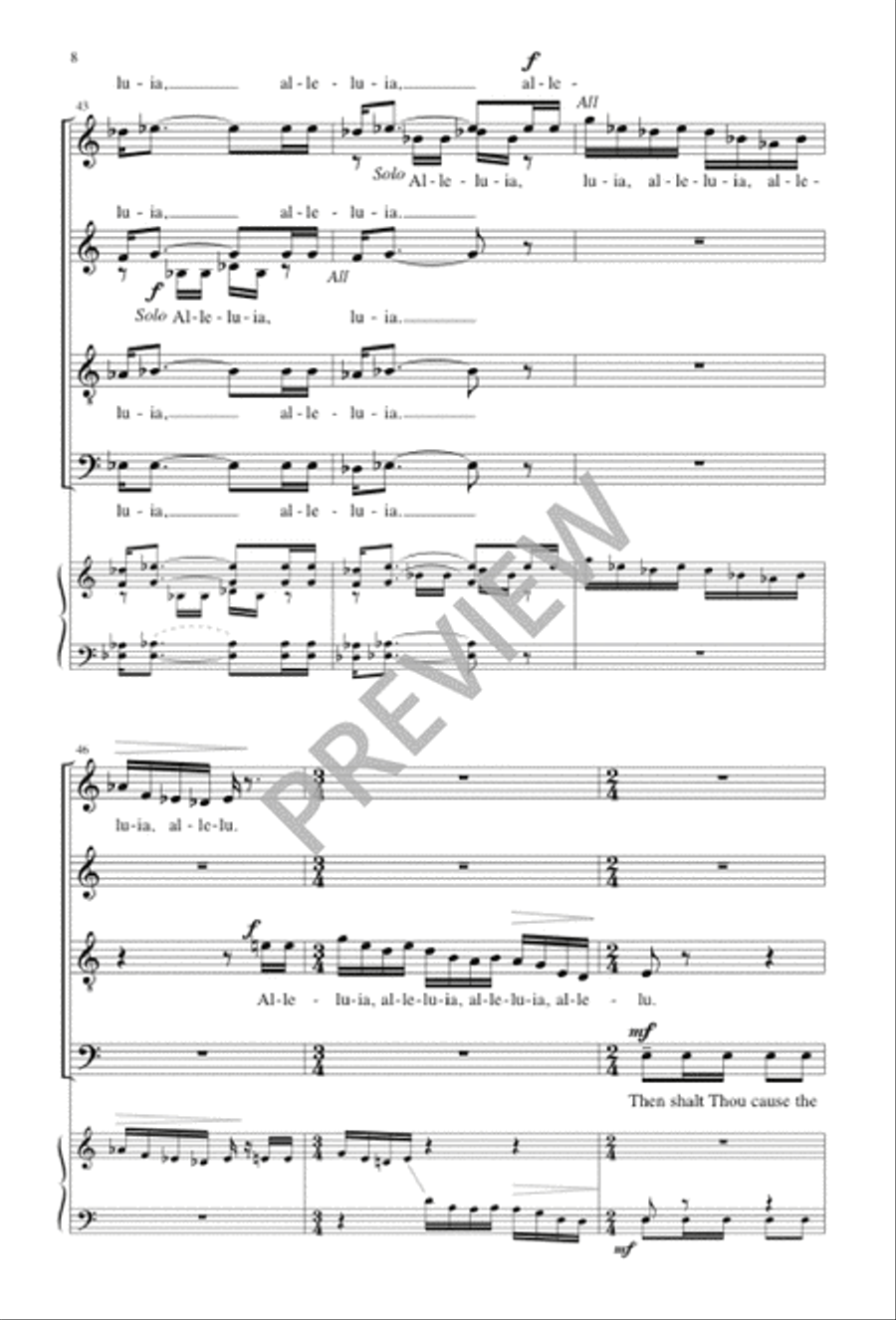 Lord, We Give Thanks to Thee 4-Part scores gallery preview page 8