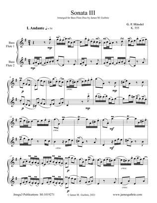 Handel: Sonata No. 3 for Bass Flute Duo