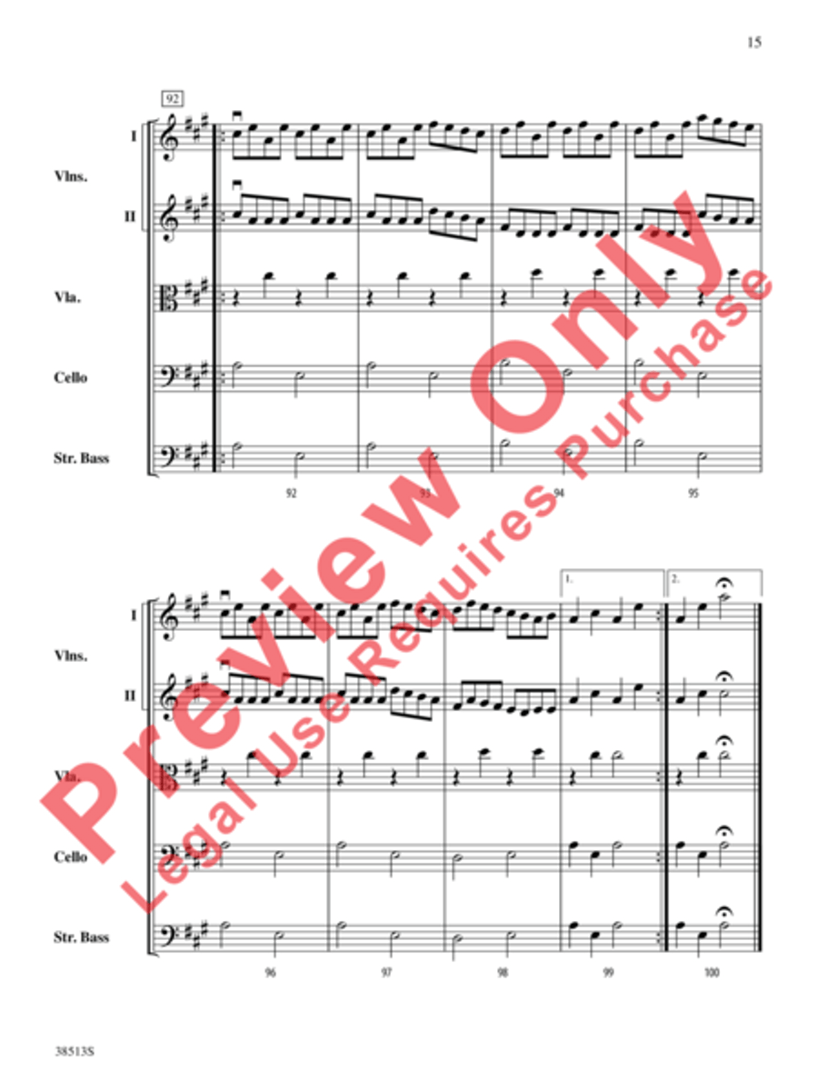 American Fiddle Triptych String Orchestra scores gallery preview page 16