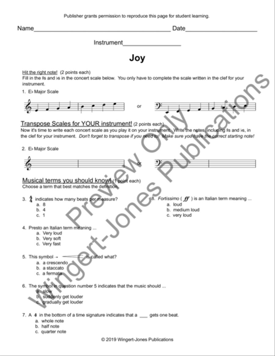Joy Concert Band scores gallery preview page 17