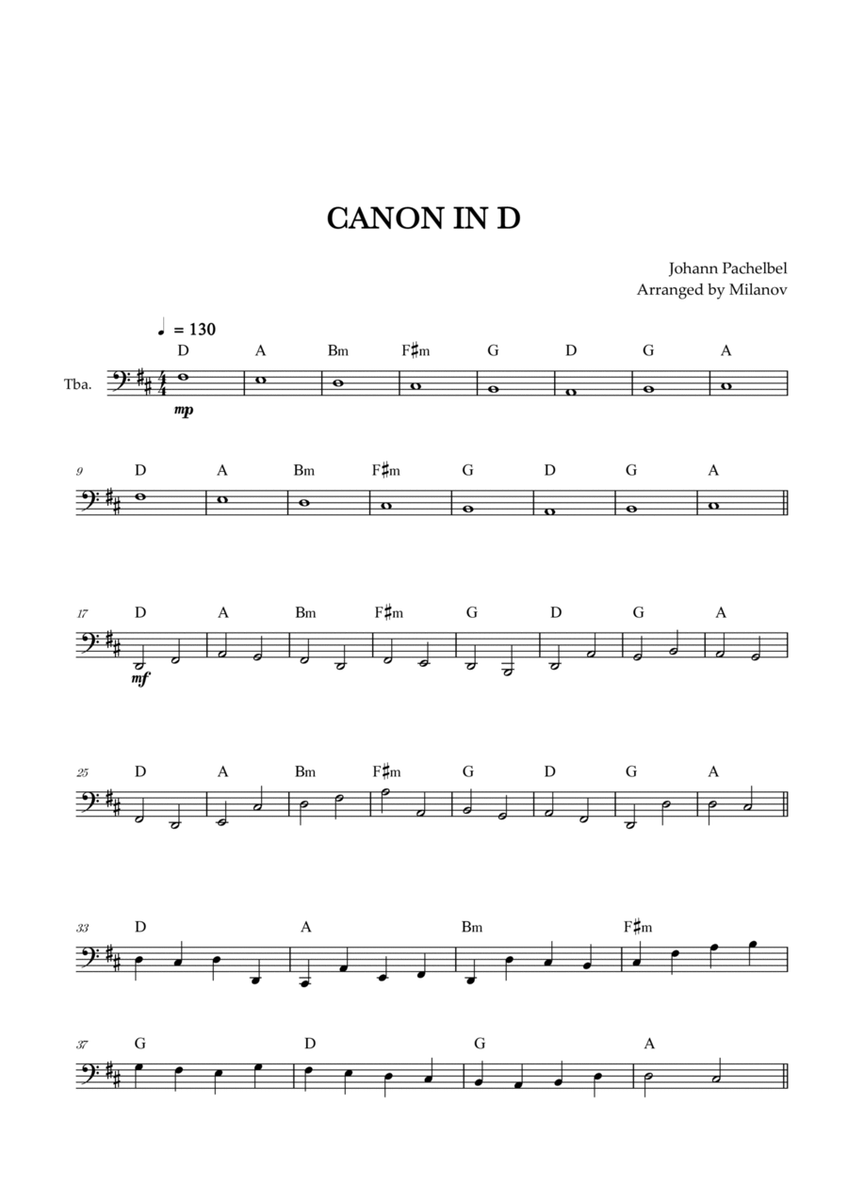 Canon in D | Pachelbel | Tuba image number null