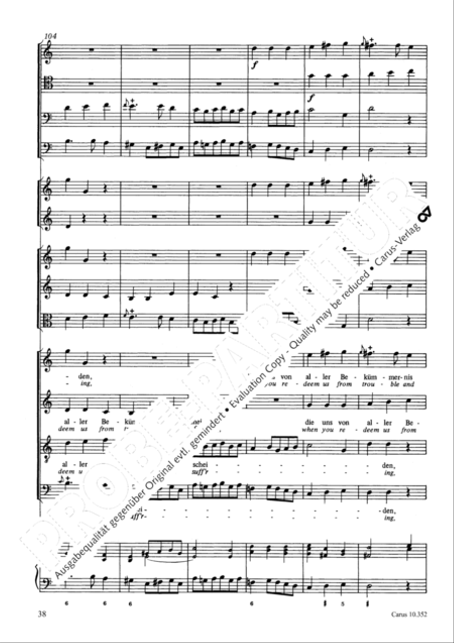 From the deepest comes our plea (Aus der Tiefen rufen wir) 4-Part scores gallery preview page 41