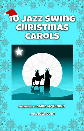 Book cover for 10 Jazz Swing Carols for Viola Duet