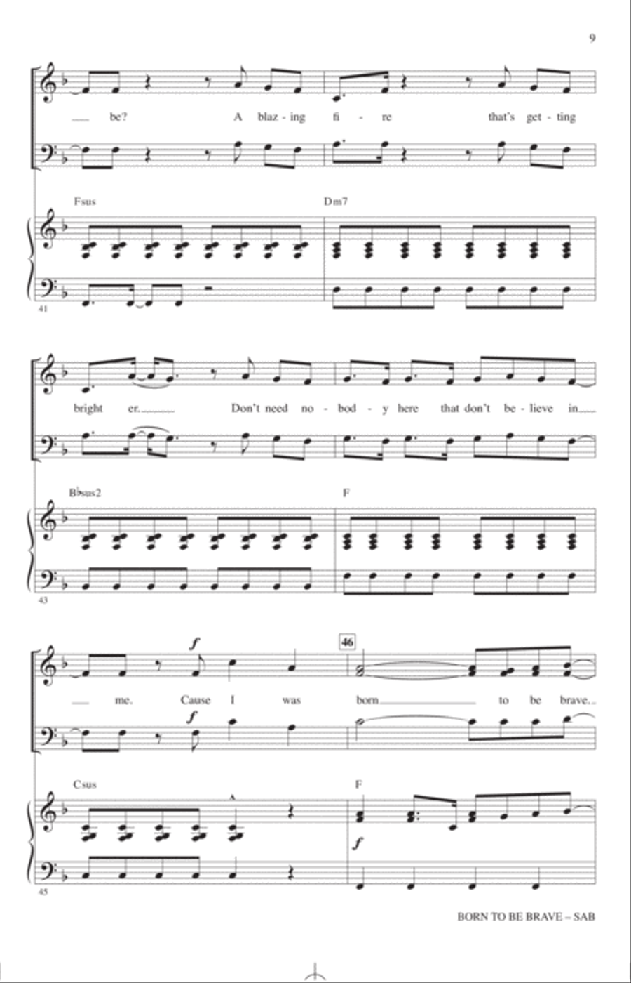 Born To Be Brave (from High School Musical: The Musical: The Series) (arr. Mac Huff) 3-Part scores gallery preview page 8