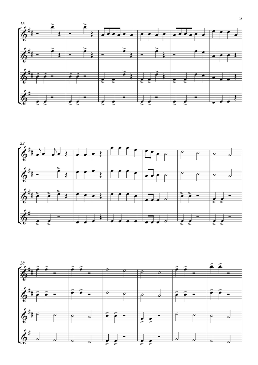 We Will Rock You We Will Rock You Woodwind Quartet scores gallery preview page 3