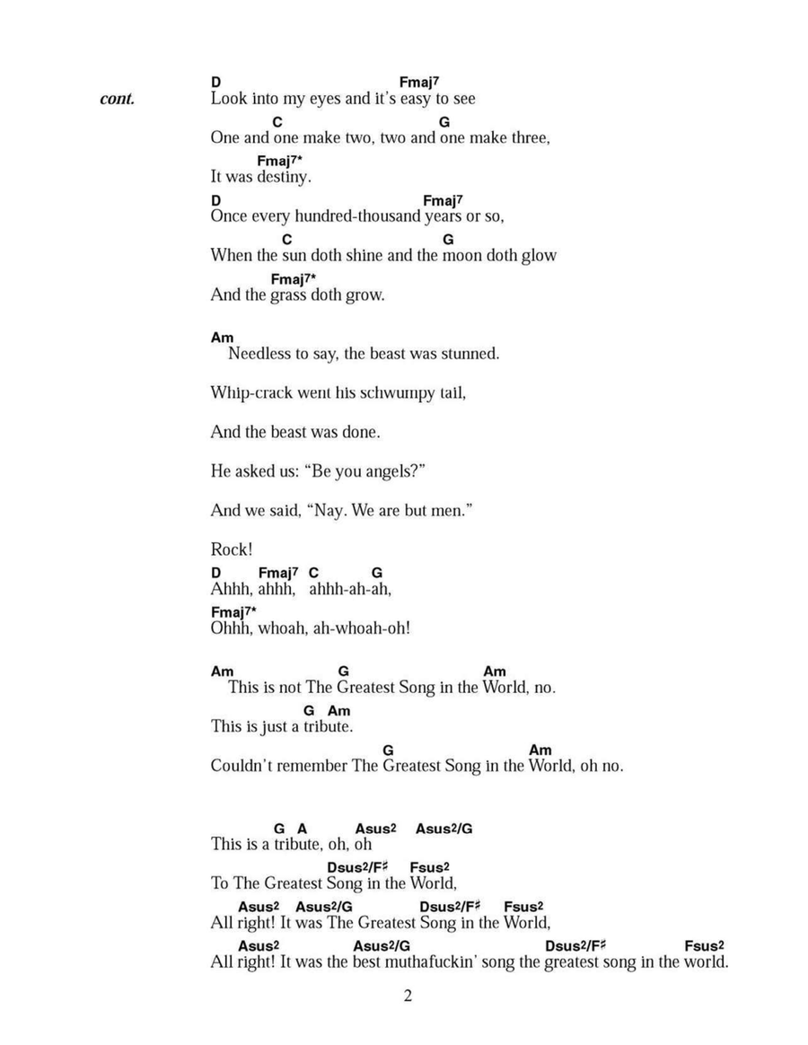 Tribute Easy Guitar scores gallery preview page 2