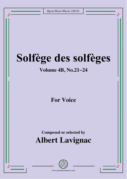 Lavignac-Solfege des solfeges,Volum 4B No.21-24,for Voice image number null