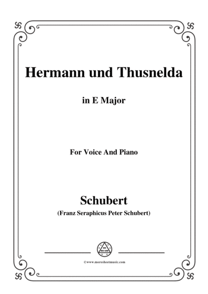 Schubert-Hermann und Thusnelda,in E Major,for Voice&Piano image number null
