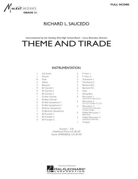 Theme and Tirade - Full Score