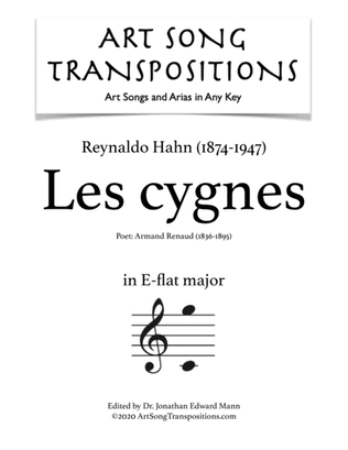 Book cover for HAHN: Les cygnes (transposed to E-flat major)