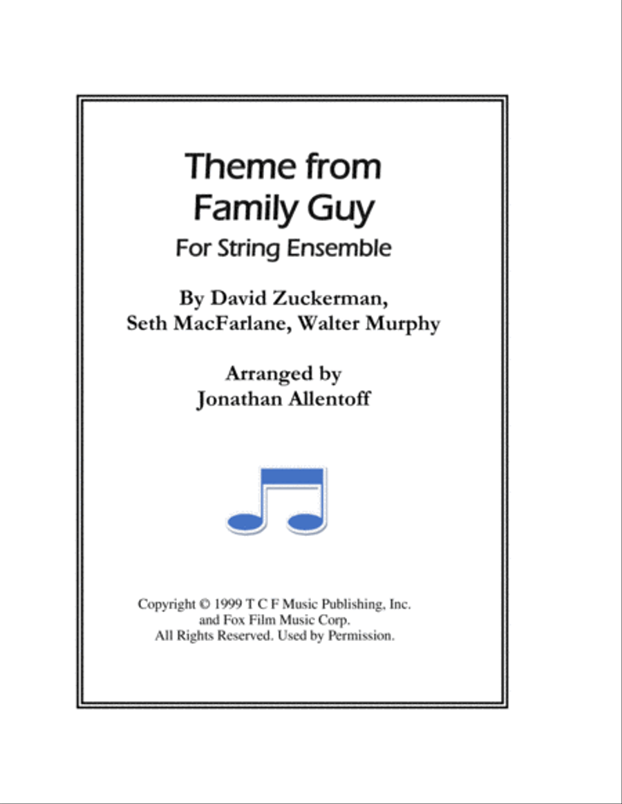 Theme From Family Guy String Orchestra scores gallery preview page 1