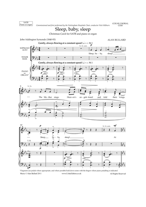 Sleep, baby, sleep (Christmas Carol for SATB and piano or organ)