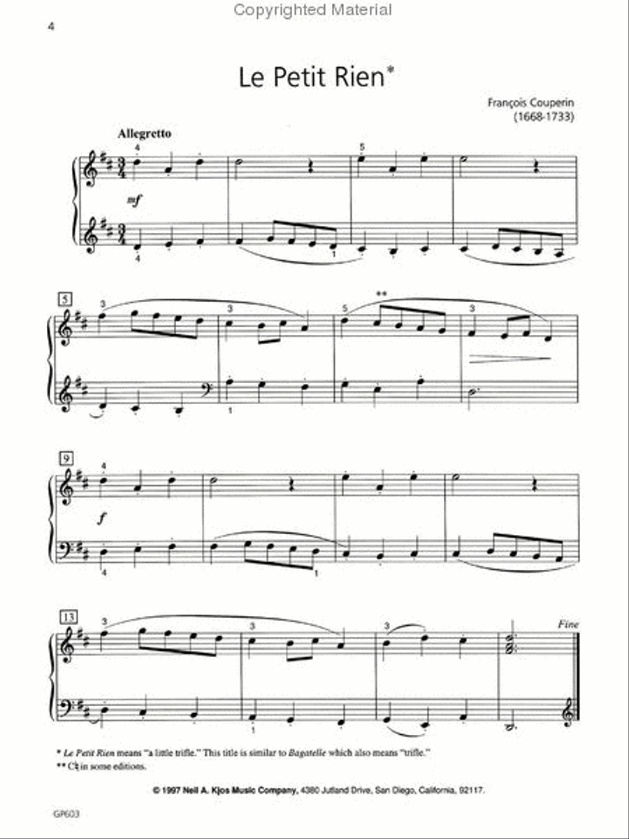 Neil A. Kjos Piano Library Piano Repertoire: Baroque/Classical Level 3 Piano Method scores gallery preview page 3