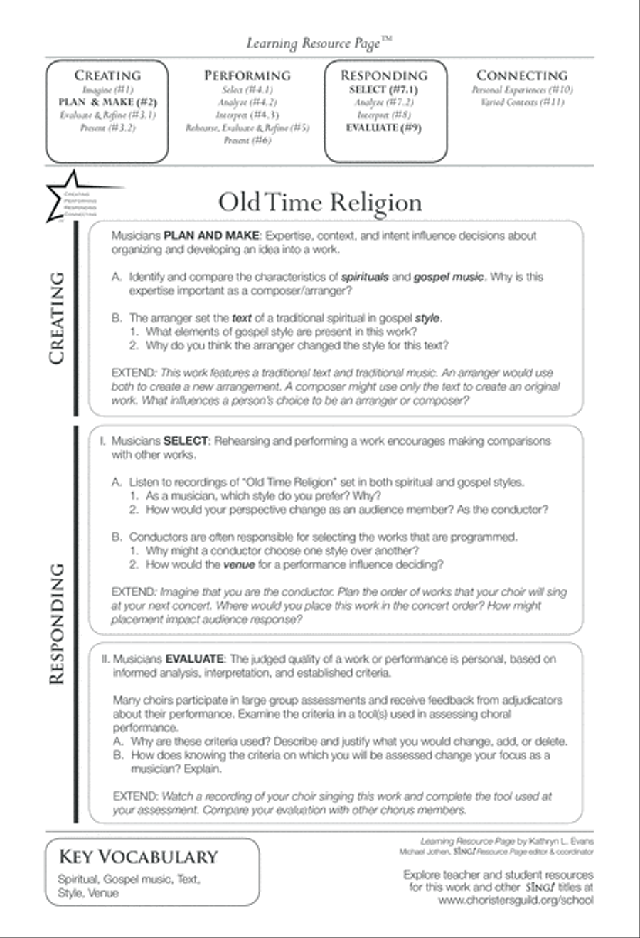 Old Time Religion - SATB Old Time Religion - SATB 4-Part scores gallery preview page 2