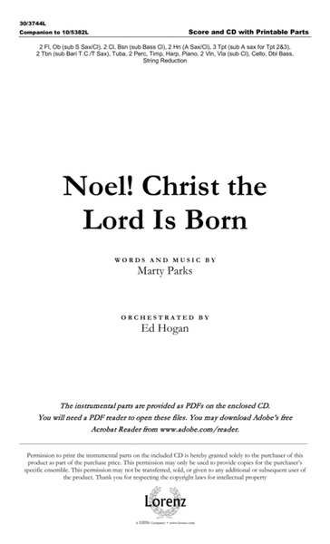 Noel! Christ the Lord Is Born - Orchestral Score and CD with Printable Parts