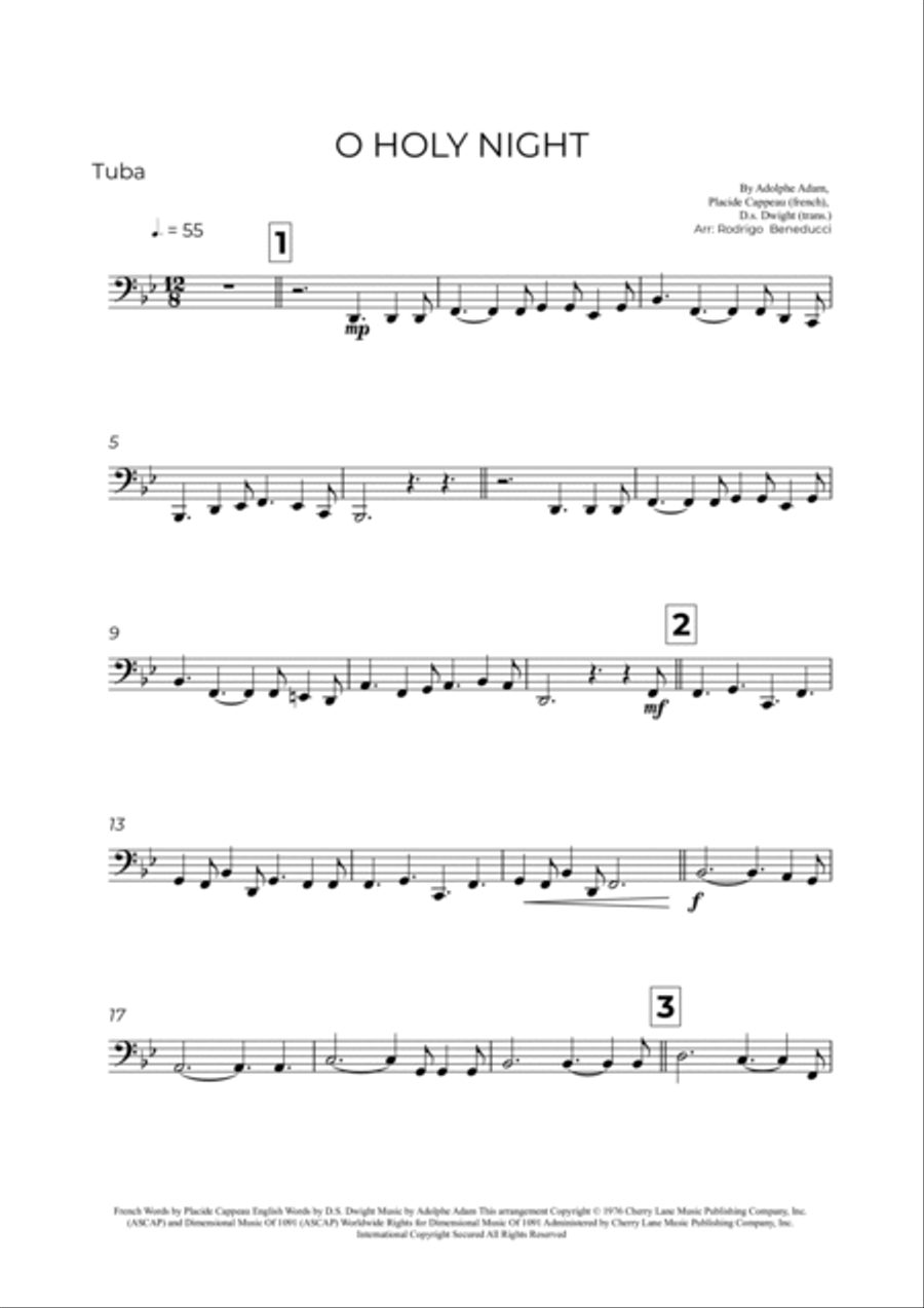 O Holy Night Tuba scores gallery preview page 2