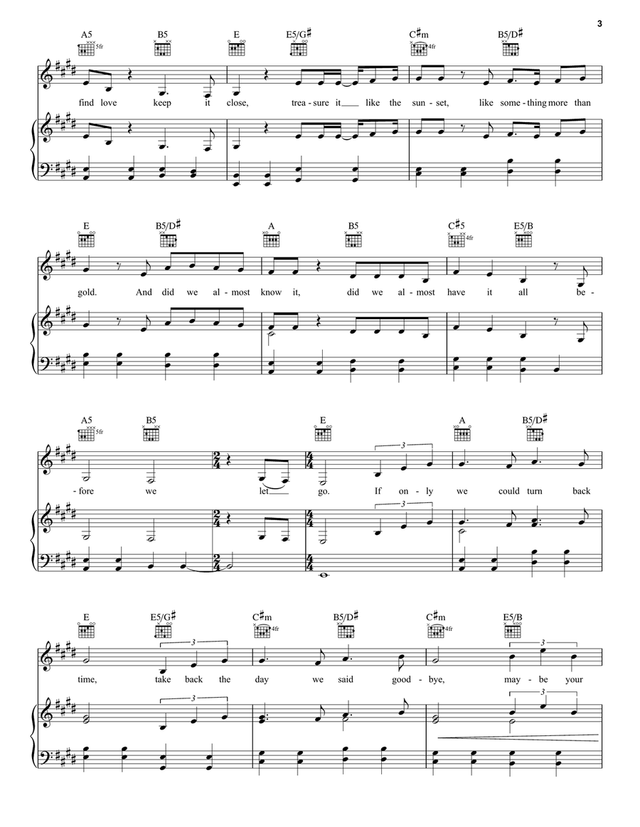 If Only (feat. Dua Lipa) Piano, Vocal, Guitar scores gallery preview page 3