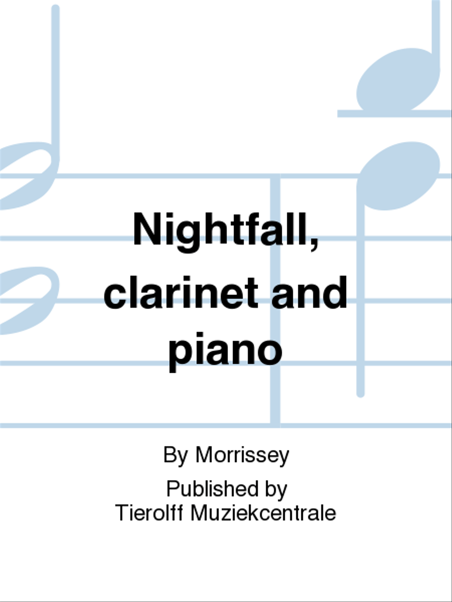Nightfall, Bb Clarinet & Piano B-Flat Clarinet scores gallery preview page 1