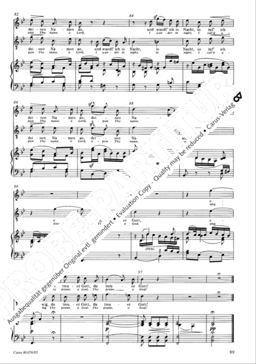 Hymn of Praise, MWV A 18 SSAATB scores gallery preview page 90