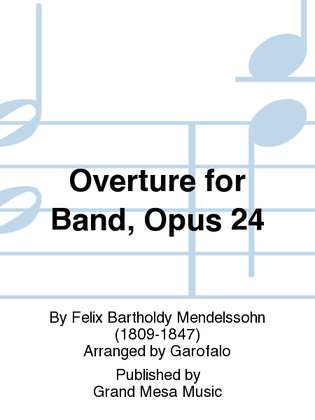 Book cover for Overture for Band, Opus 24