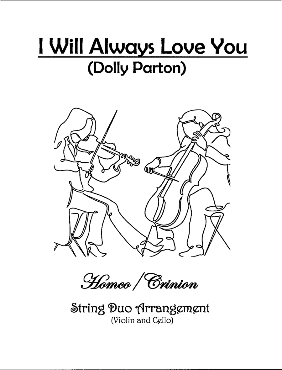 I Will Always Love You I Will Always Love You String Duet scores gallery preview page 1
