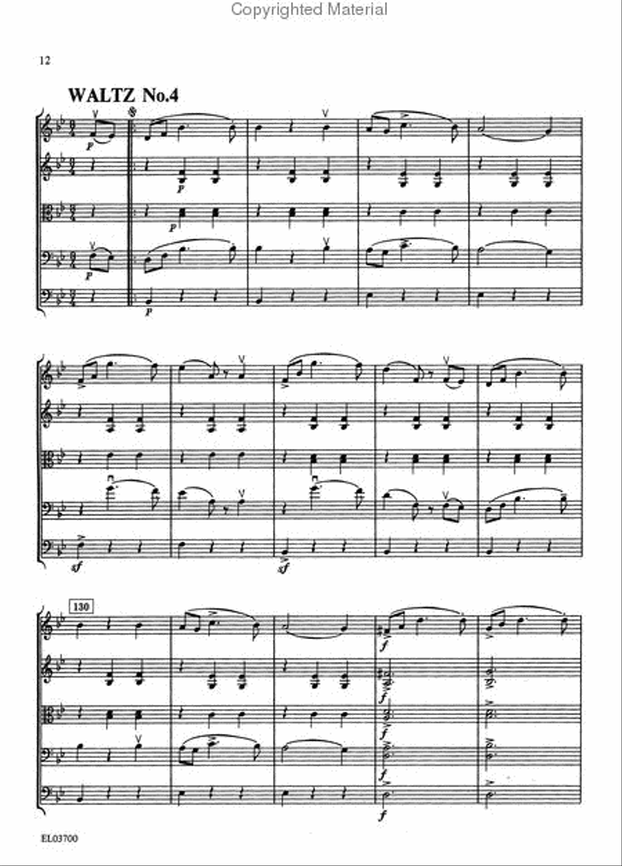 The Best of Johann Strauss, Jr. Waltzes (For String Quartet or String Orchestra) String Quartet scores gallery preview page 3