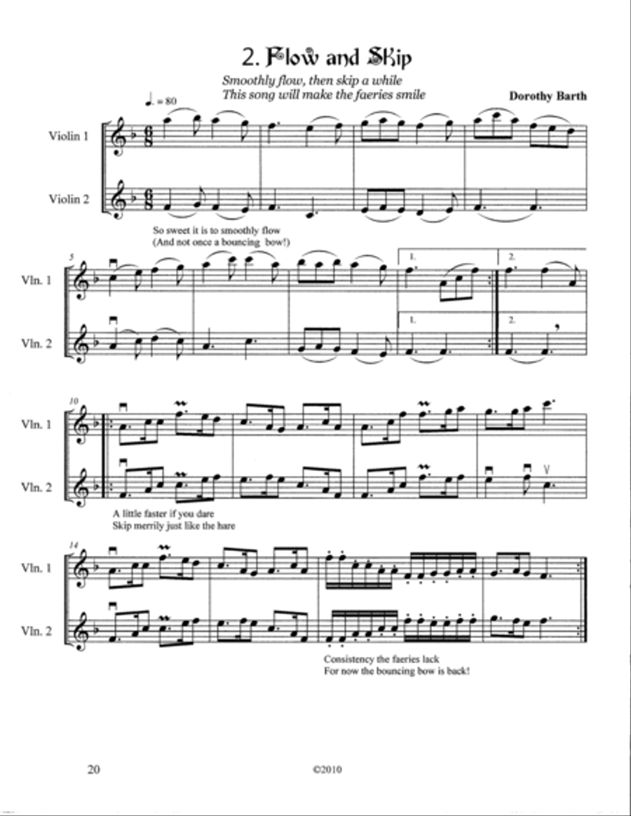 The Faerie Fiddler (5 Duos) String Duet scores gallery preview page 2