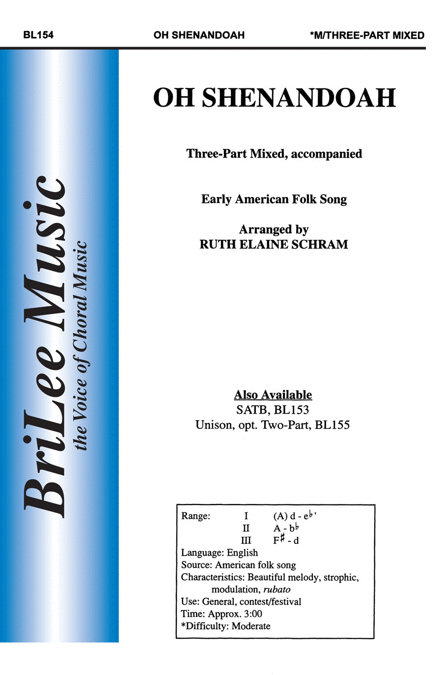 Oh Shenandoah Oh Shenandoah 3-Part scores gallery preview page 1