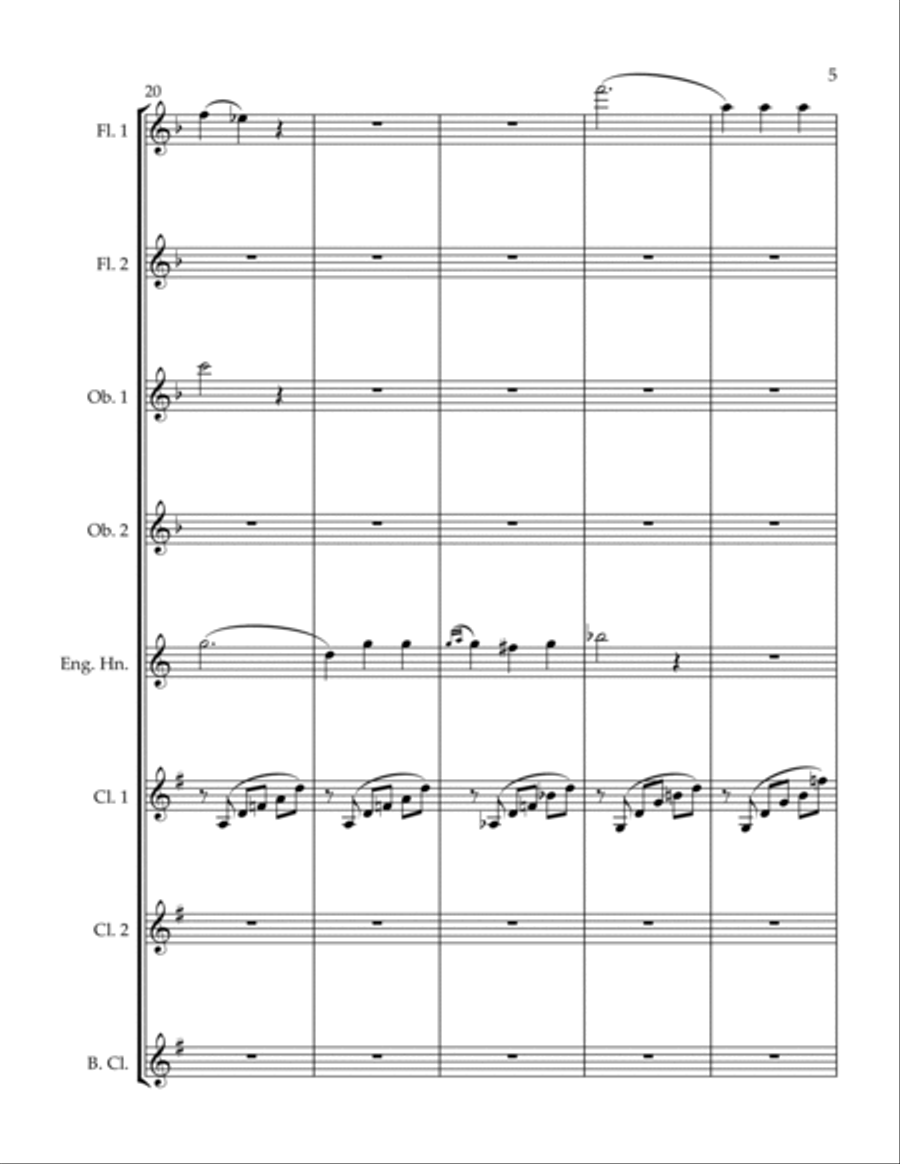Adagio Woodwind Ensemble scores gallery preview page 5