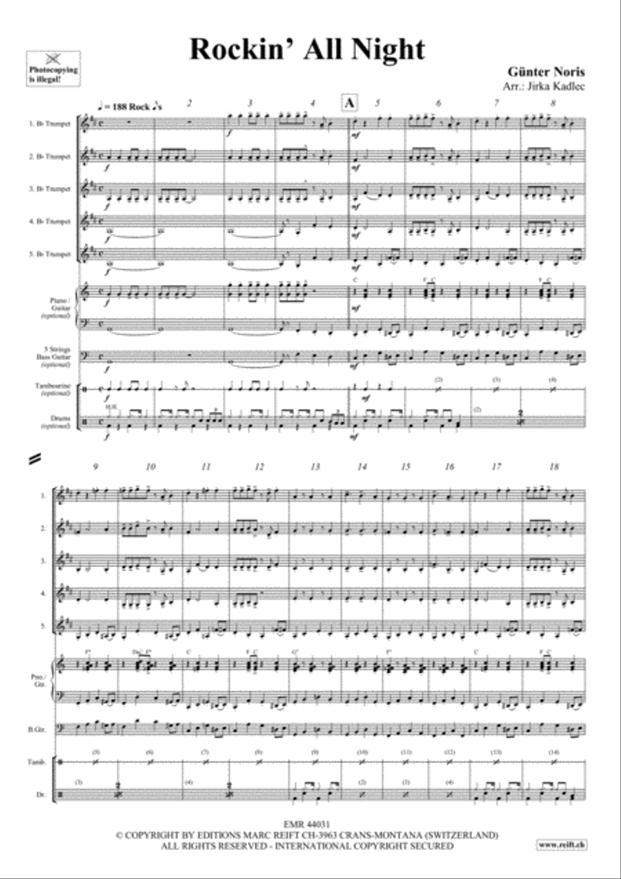Rockin' All Night Trumpet scores gallery preview page 3