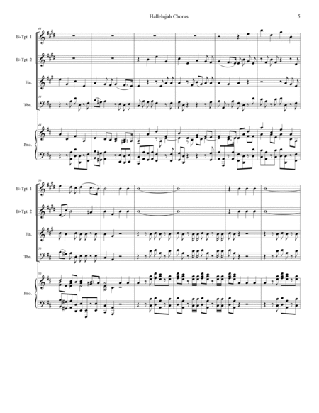 Hallelujah Chorus (Brass Quartet and Piano) image number null