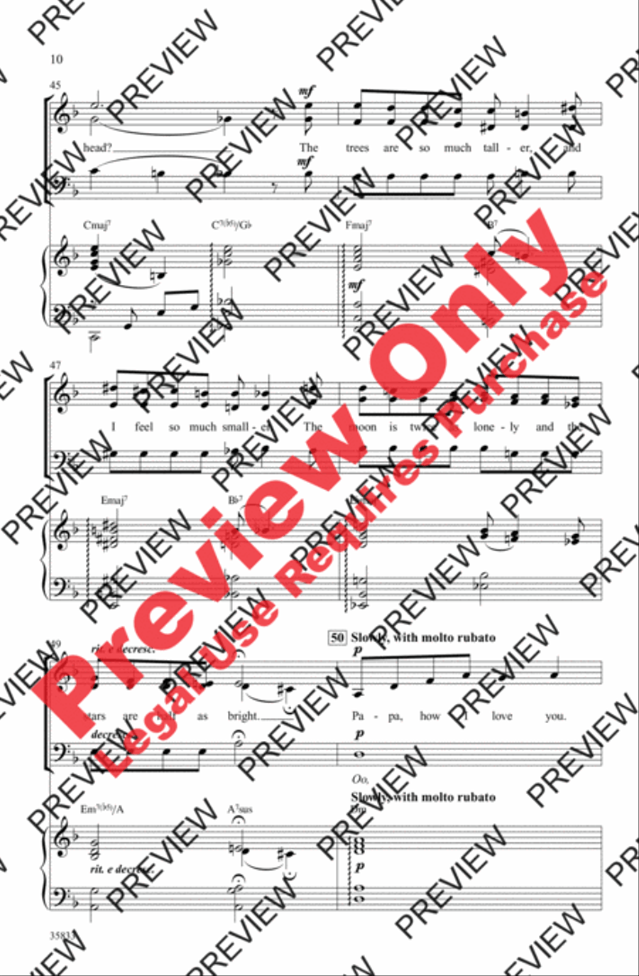Papa, Can You Hear Me? 3-Part scores gallery preview page 10