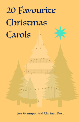 Book cover for 20 Favourite Christmas Carols for Trumpet and Clarinet Duet