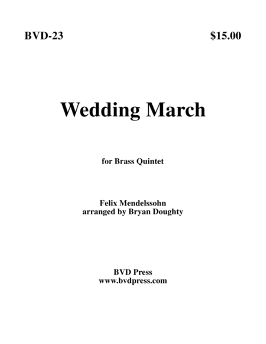 Wedding March Brass Quintet scores gallery preview page 1