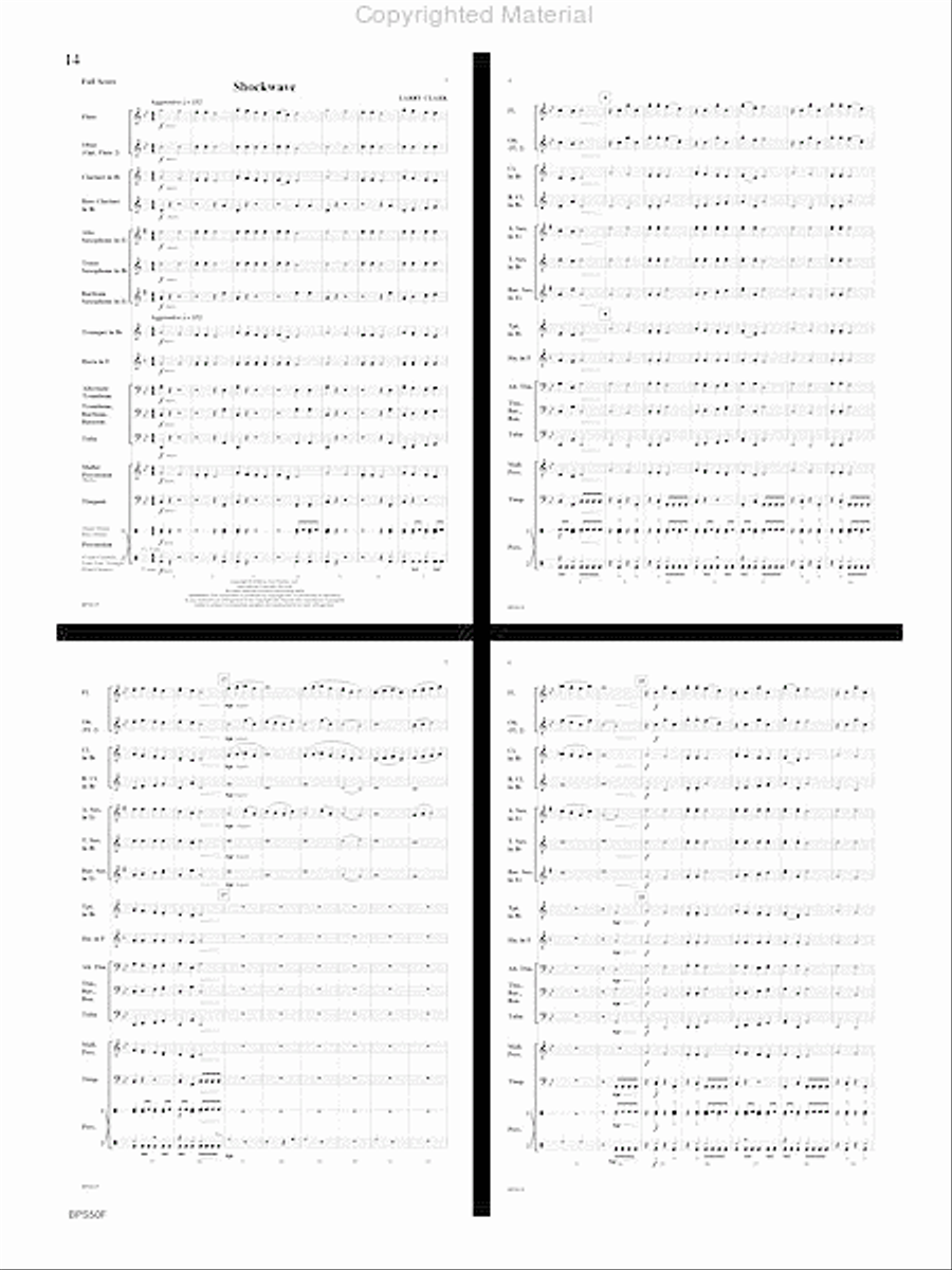 T-Rex (A Tone Poem for Band) Concert Band scores gallery preview page 15