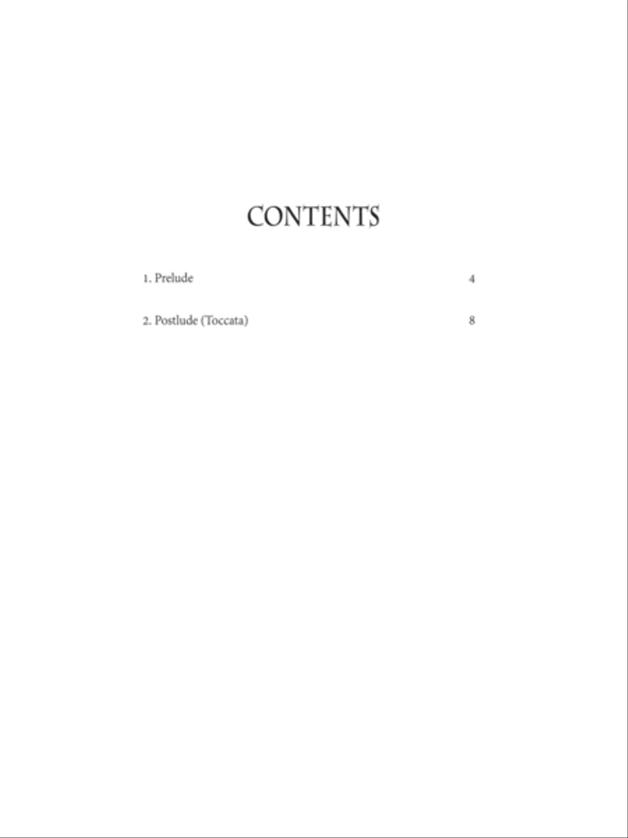 Prelude and Postlude on THAXTED Organ scores gallery preview page 1
