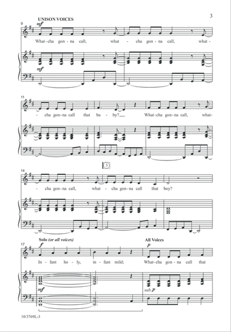 Call Him Jesus Unison Choir scores gallery preview page 3