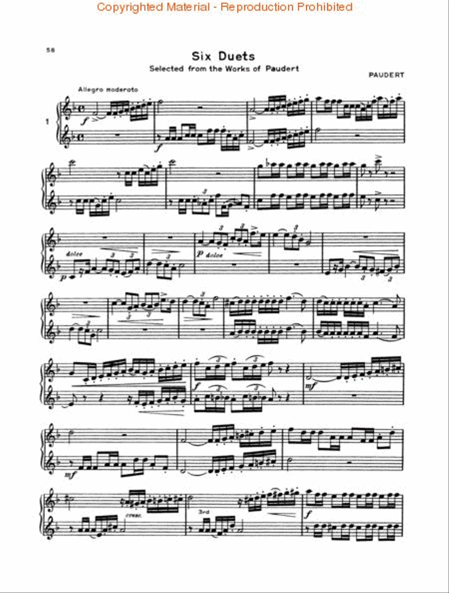 Selected Duets for Cornet or Trumpet Trumpet Duet scores gallery preview page 4