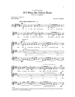 Book cover for If I Were the Velvet Rose (of Love)