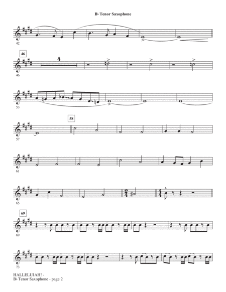 Hallelujah! (from Messiah Rocks) - Tenor Saxophone (Tromb. 2 sub)