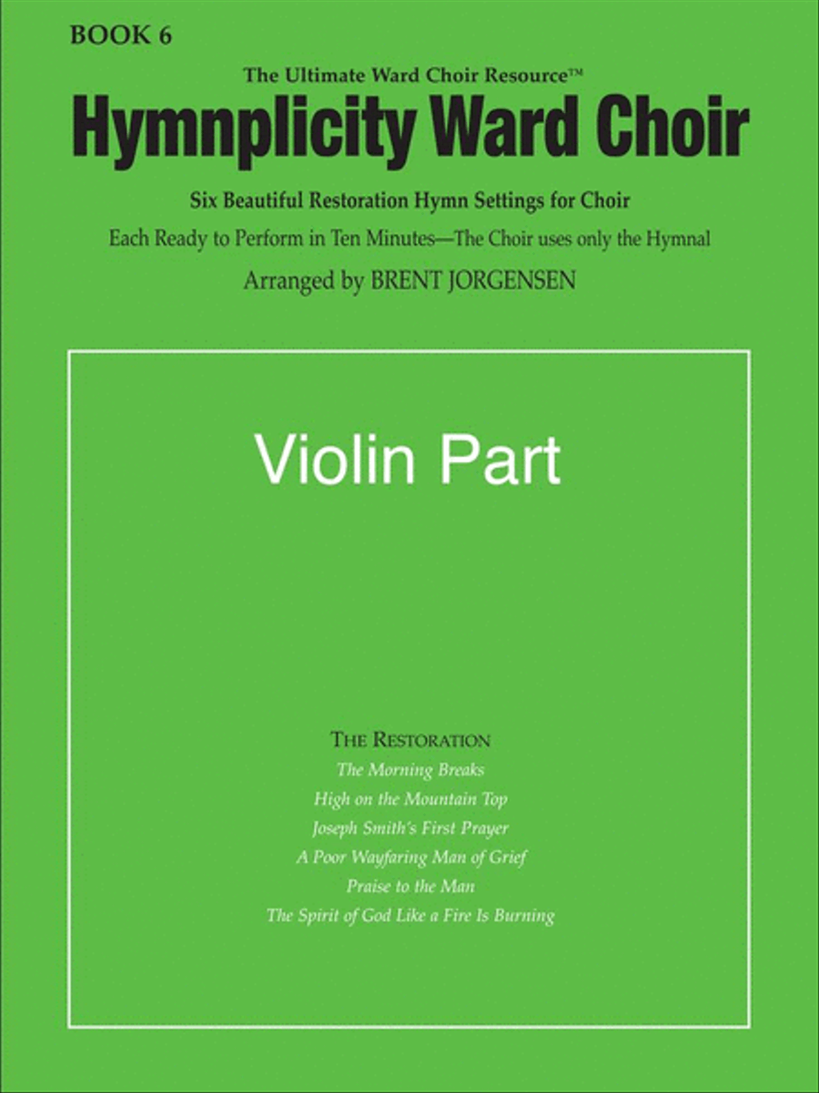 Hymnplicity Ward Choir - Book 6 Violin Parts 4-Part scores gallery preview page 1