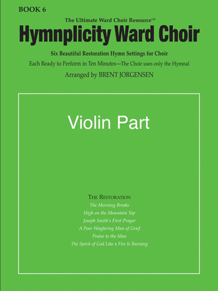 Book cover for Hymnplicity Ward Choir - Book 6 Violin Parts