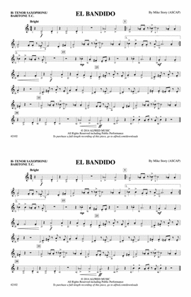 El Bandido: Bb Tenor Saxophone/Bartione Treble Clef