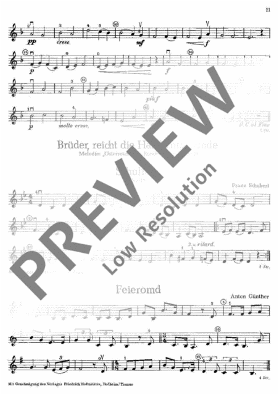 Musik zur Feier Violin scores gallery preview page 12